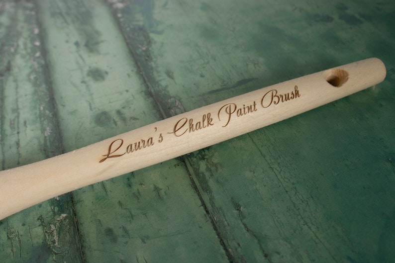 Engraved message Paintbrush personalised, ideal upcycling tool. A special custom gift for a new home or a birthday. Laura