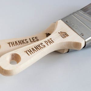 Personalised Engraved Paintbrush, ideal custom gift for a new home