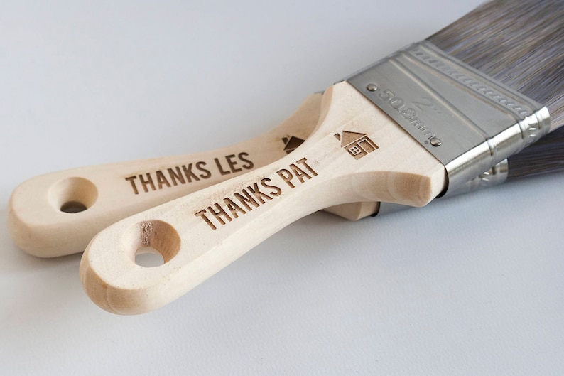 Personalised Engraved Paintbrush, ideal custom gift for a new home