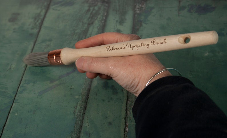 Engraved message Paintbrush personalised, ideal upcycling tool. A special custom gift for a new home or a birthday. image 7