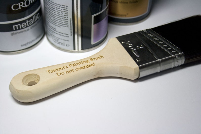 Personalised Engraved Paintbrush, ideal custom gift for a new home