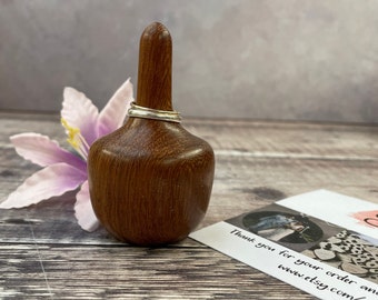 Wooden ring holder hand turned