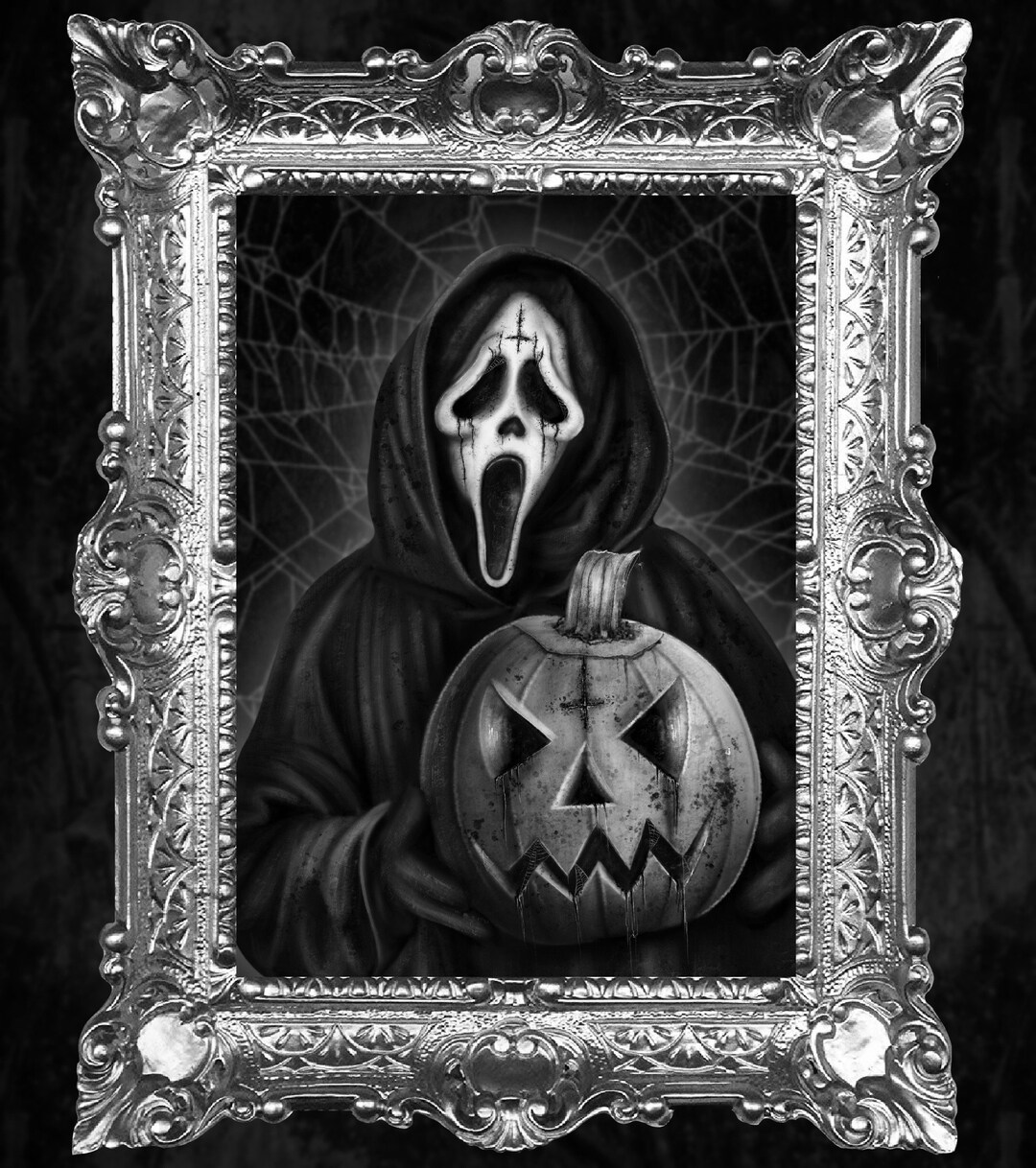 Ghostface Pumpkin Paint