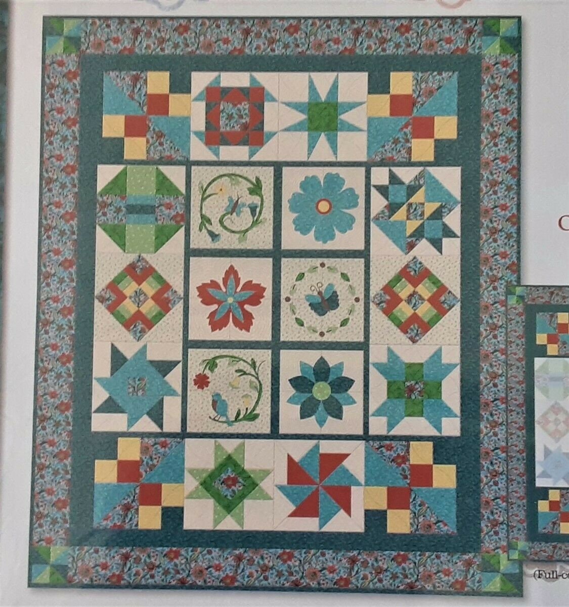 JoAnn Quilt Blocks Kit Nature's Garden Full Set Setting Etsy