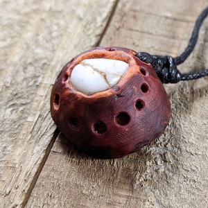 Hand-Carved Avocado Stone Necklace Teardrop Natural Jewelry image 4