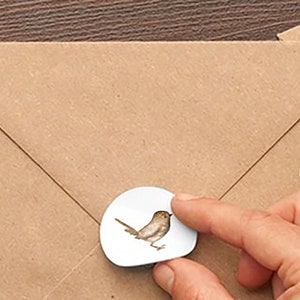 A Little Bird Told Me Custom Greeting Thank You Card Envelope Seal image 2