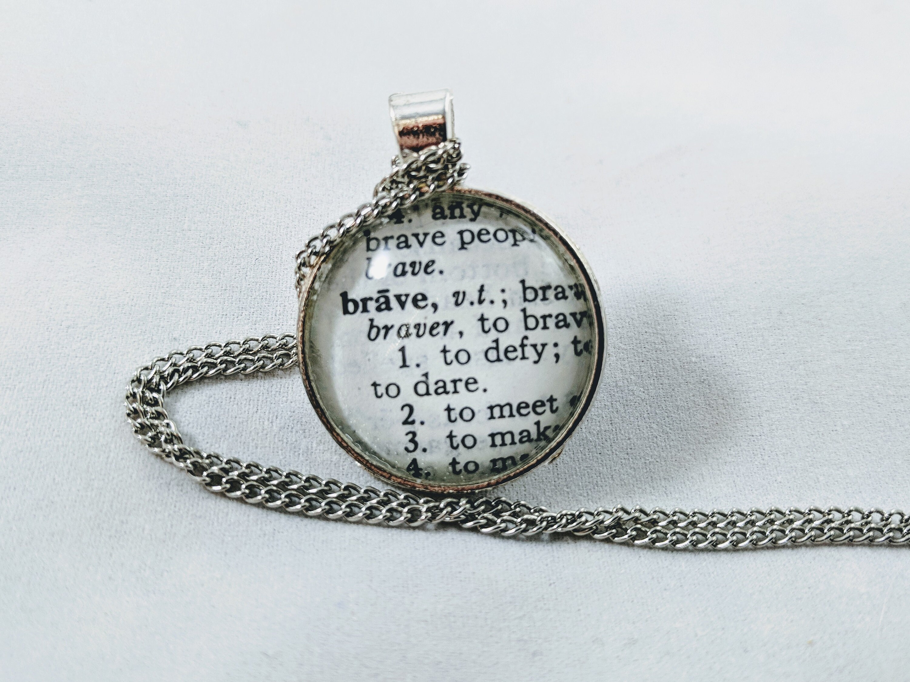 Custom Definition Dictionary Page Silver Pendant Necklace Etsy UK