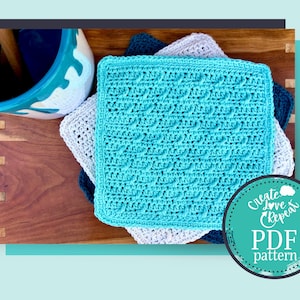 Rainy Day Dishcloth Crochet Pattern: Farmhouse Style (PDF Pattern)