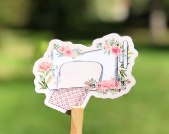 Vinilo adhesivo floral para máquina de coser: regalo para acolchadores
