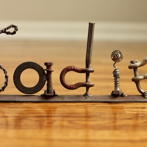 Unique handmade designs using scrap metal
