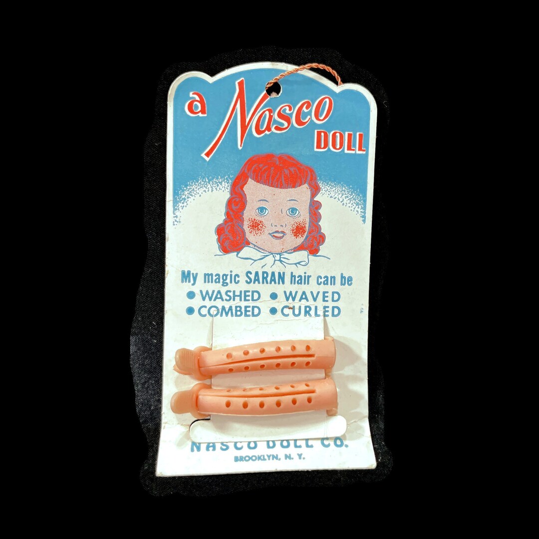 Vintage Doll Hair Curlers Nasco Doll Co Pink Soft Plastic Etsy