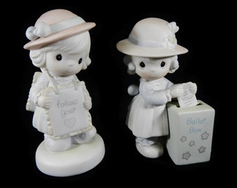 Vintage Precious Moments Figurine - CHOICE- Follow Your Heart, 528080, You Will Always by My Choice, PM891- love, ballot box, vote, election