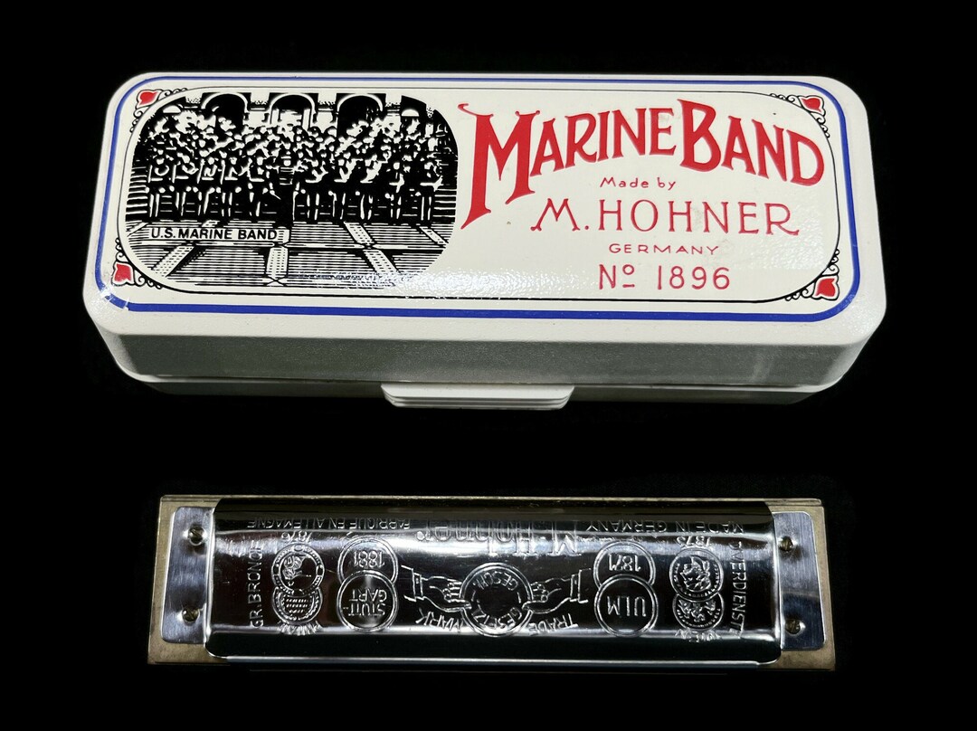 Vintage M. Hohner Marine Band Harmonica Key of C A440 No. Etsy
