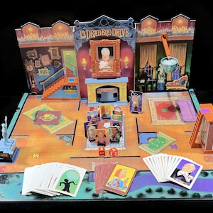Vintage 13 Dead End Drive Board Game - Milton Bradley, #4410, 1993 - family game night, ages 9-adult, 2-4 players, 3-D mystery game, clues