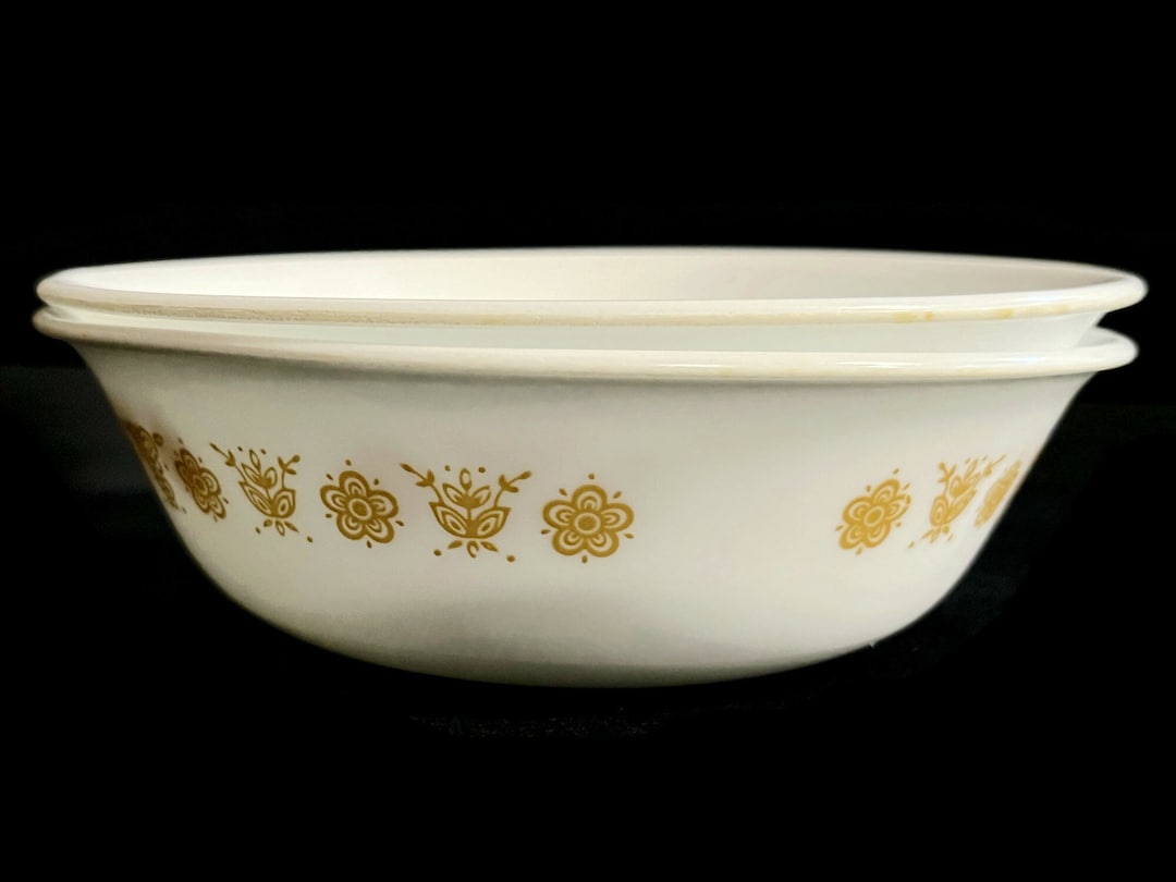 Vintage Corelle Butterfly Gold Bowls - Set of 2 Soup/cereal, 6-1/4 ...
