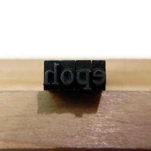 Vintage Metal Letterpress Type - hope - Times New Roman, font, lowercase, words, inspirational, jewelry, supply, craft, printing, typeface
