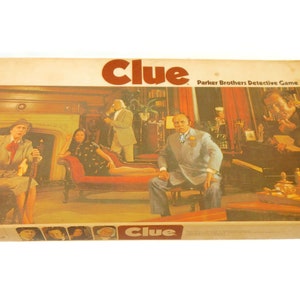 Vintage Clue Game - Parker Brothers, 1972 - #45, original pieces, complete, classic board game, family game night, 3-6 players, ages 8-adult