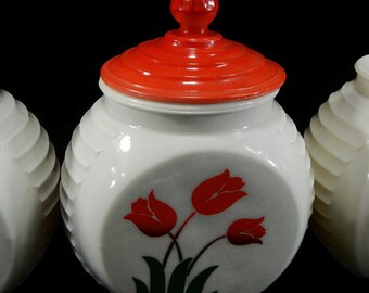 Vintage Fire King Vitrock Grease Jar Canister, Container - CHOICE