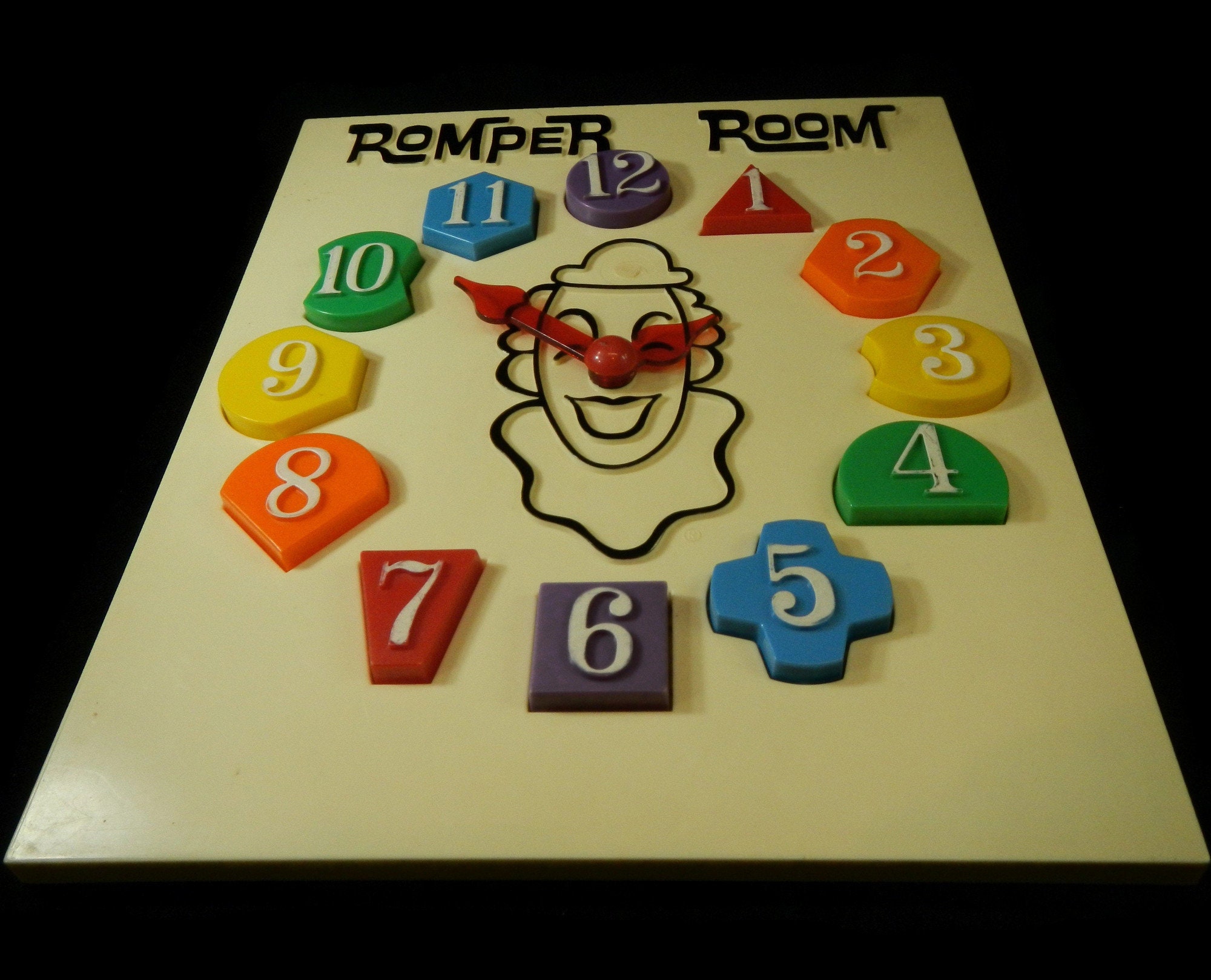 Vintage Romper Room Fun Time Puzzle Clock - Hasbro, 1970