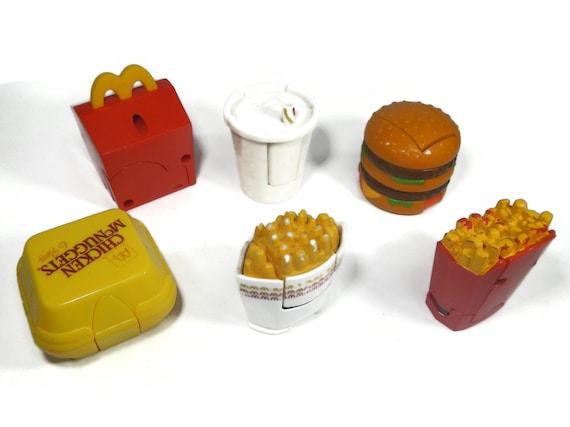 Vintage McDonald Happy Meal Changeables transform, set of 6, 1980-90s collectible, Big Mac, nuggets, drink cup Krypto, McDino, fries - Etsy 日本 Vintage McDonald Happy Meal Changeables transform, set of 6, 1980-90s collectible, Big Mac, nuggets, drink cup Krypto, McDino, fries - Etsy 日本