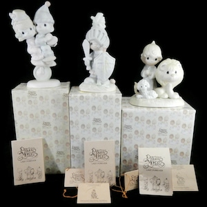 Vintage Precious Moments Figurine,CHOICE-Lord Help Us Keep Our Act Together, 101850, Onward Christian Soldiers,E-0523, Peace on Earth,E-9287