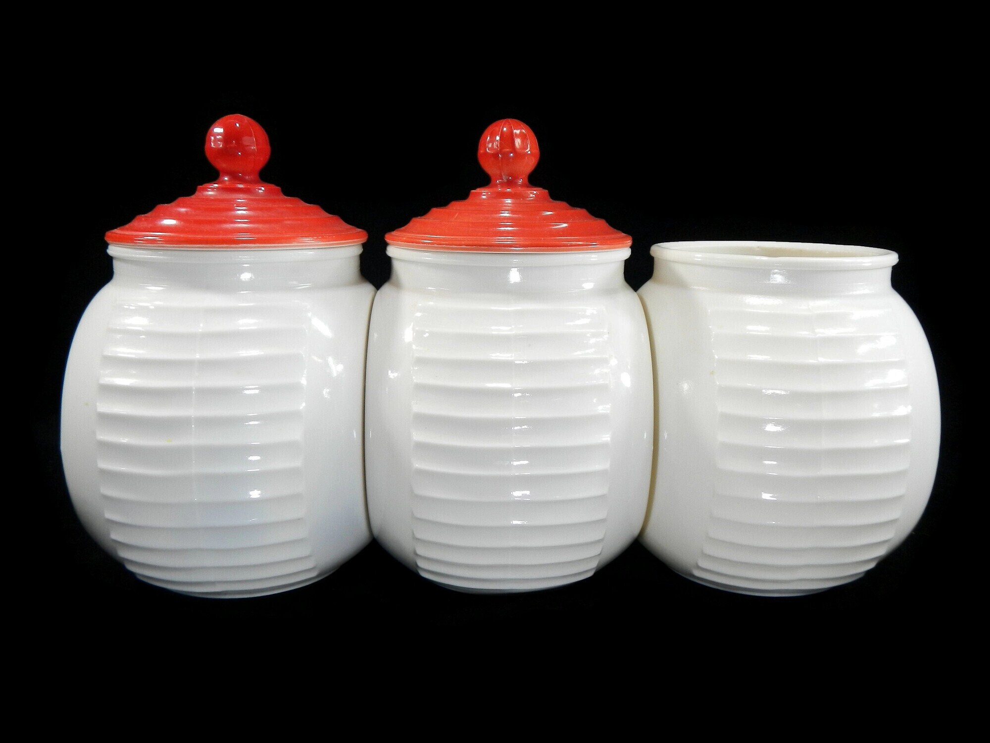 Vintage Fire King Vitrock Grease Jar Canister, Container - CHOICE