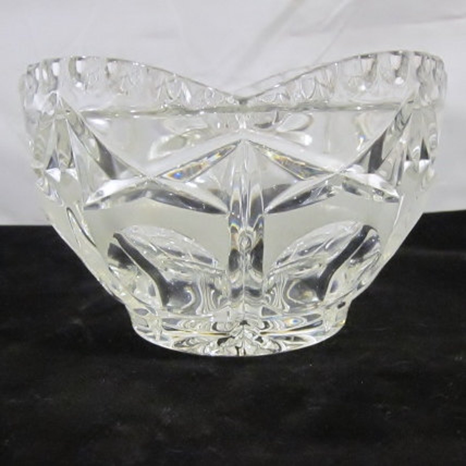 Vintage Lead Crystal Glass Bowl Candy Dish Nut Bowl Etsy UK