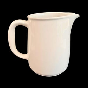 Vintage Arabia Small Pitcher, 6.5" tall - made in Finland, Scandinavian design, white, ironstone pottery - creamer, milk, farmhouse decor