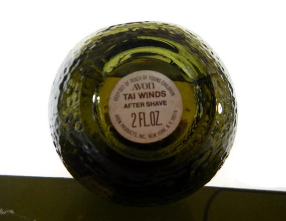 Vintage Avon Pipe Full Tai Winds After Shave green glass 1970s decanter, cologne, smoking, mens, man cave decor, tobacciana, in box Vintage Avon Pipe Full Tai Winds After Shave green glass 1970s decanter, cologne, smoking, mens, man cave decor, tobacciana, in box