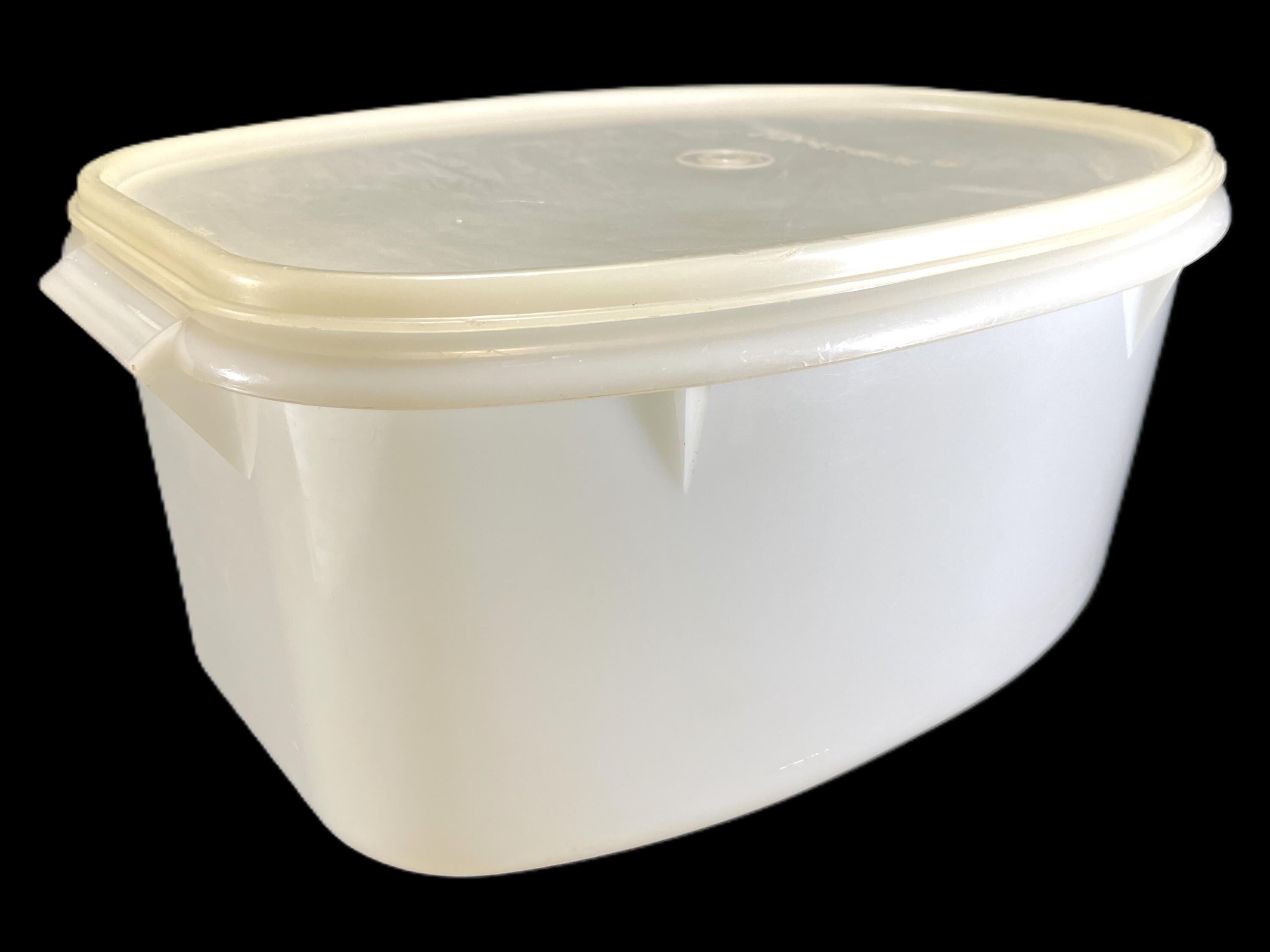 Vintage Tupperware Flavor Saver Container & Lid - White, Sheer