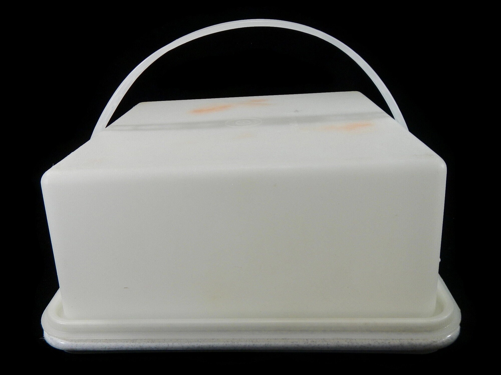 Vintage Tupperware Square Cake Taker, handle - 3 pc