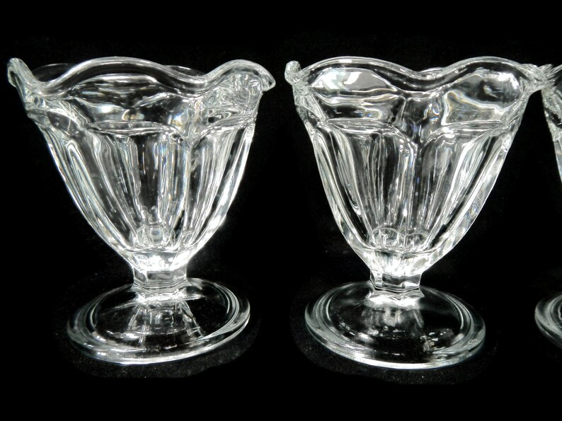 Vintage Ice Cream Sundae Glasses Set of 4 Anchor Hocking Etsy