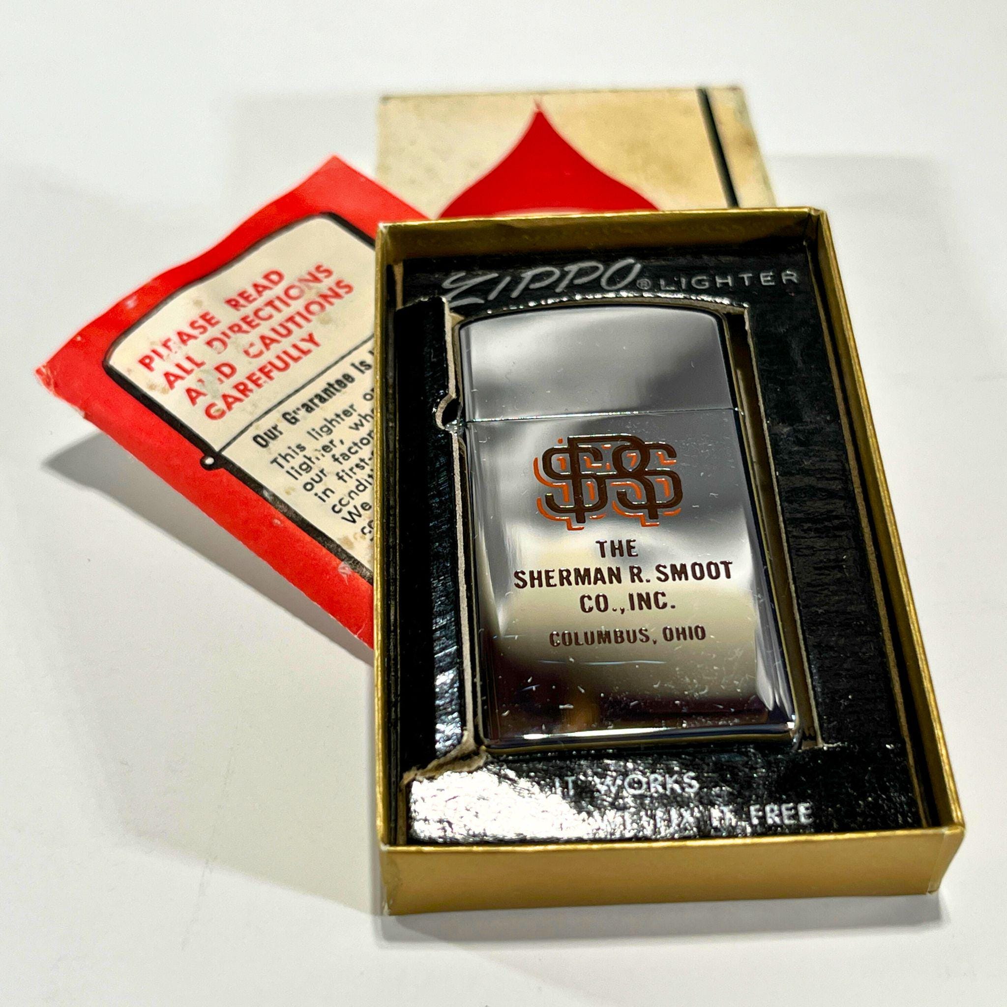 Vintage Zippo Slim Lighter - #1610, High Polish, Original Box