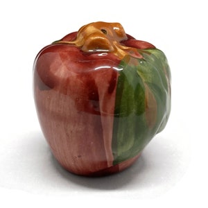 Vintage Franciscan Ware Apple Salt or Pepper Shaker- replacement, 1940s, beige, red, ceramic- kitchen decor, serving, dinnerware,made in USA