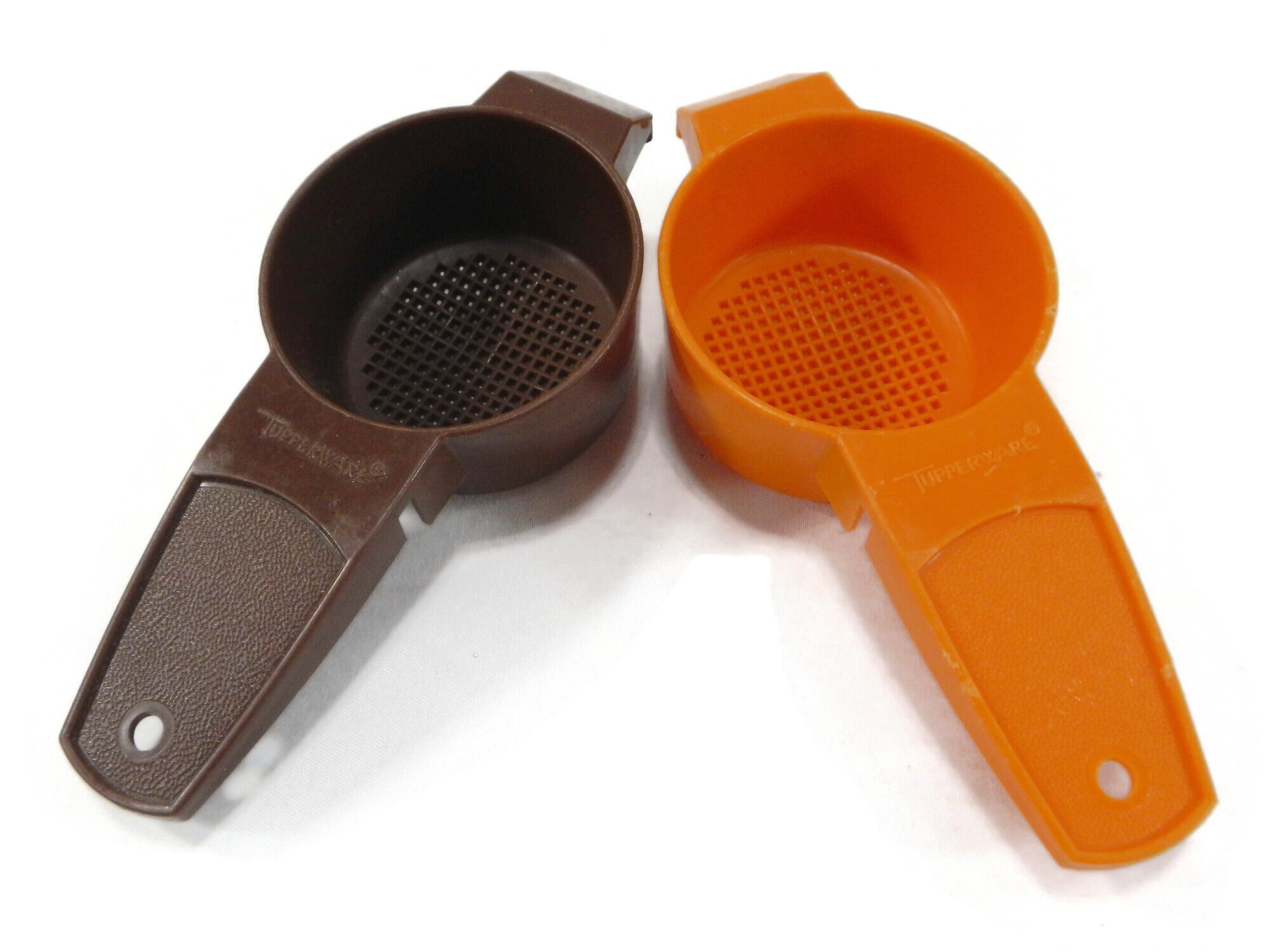 Vintage Tupperware Mini Sifter, Strainer - CHOICE, Brown, Orange