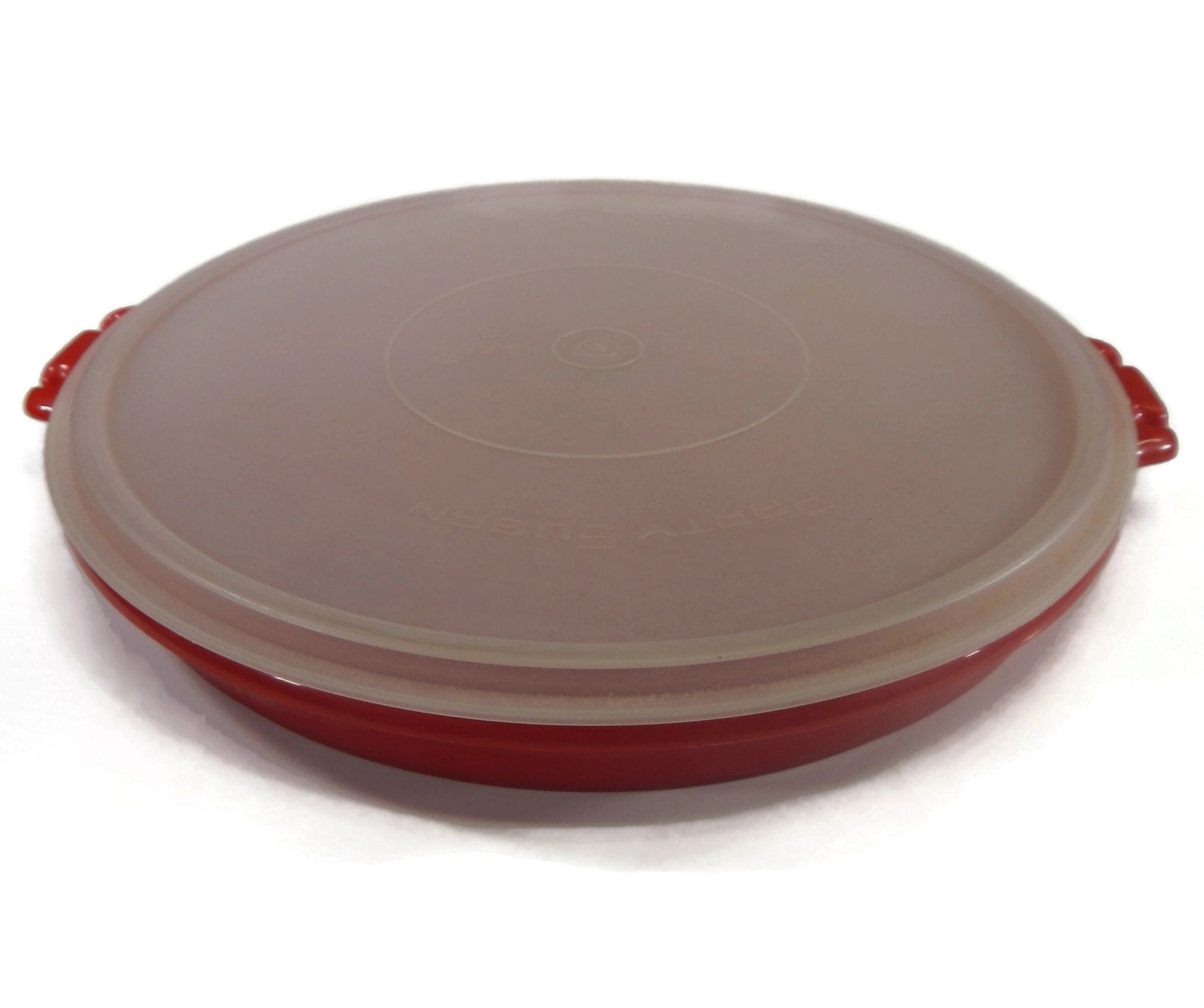 Vintage Tupperware Party Susan Divided Serving Tray Lid Etsy