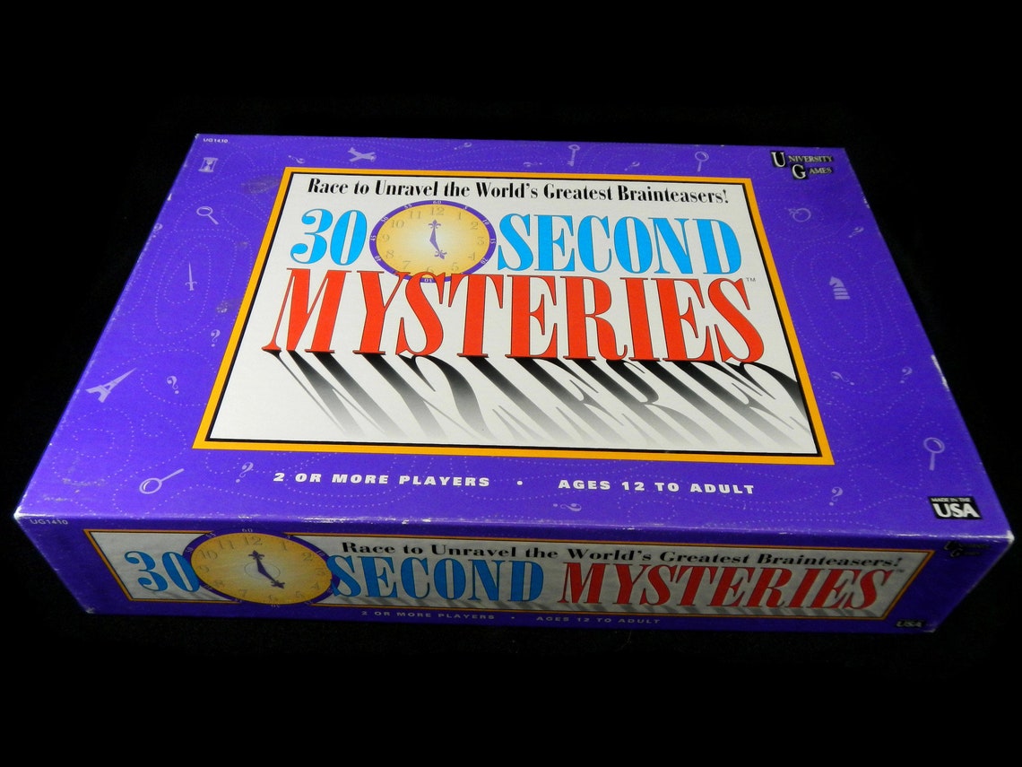 Vintage 30 Second Mysteries Board Game University Games Etsy