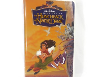 Vintage The Hunchback of Notre Dame VHS Movie - Walt Disney Masterpiece, 1997, full-length animated movie - classic kid's film, children