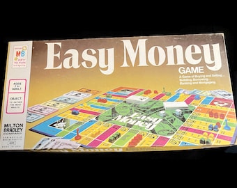 Vintage Easy Money Board Game - Milton Bradley, 1974, #4620, complete - buying and selling, classic, family game night, 2-6 players, 7-adult
