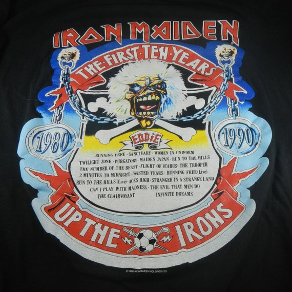 RARE Vintage Iron Maiden Concert Tour T Shirt - T… - image 4