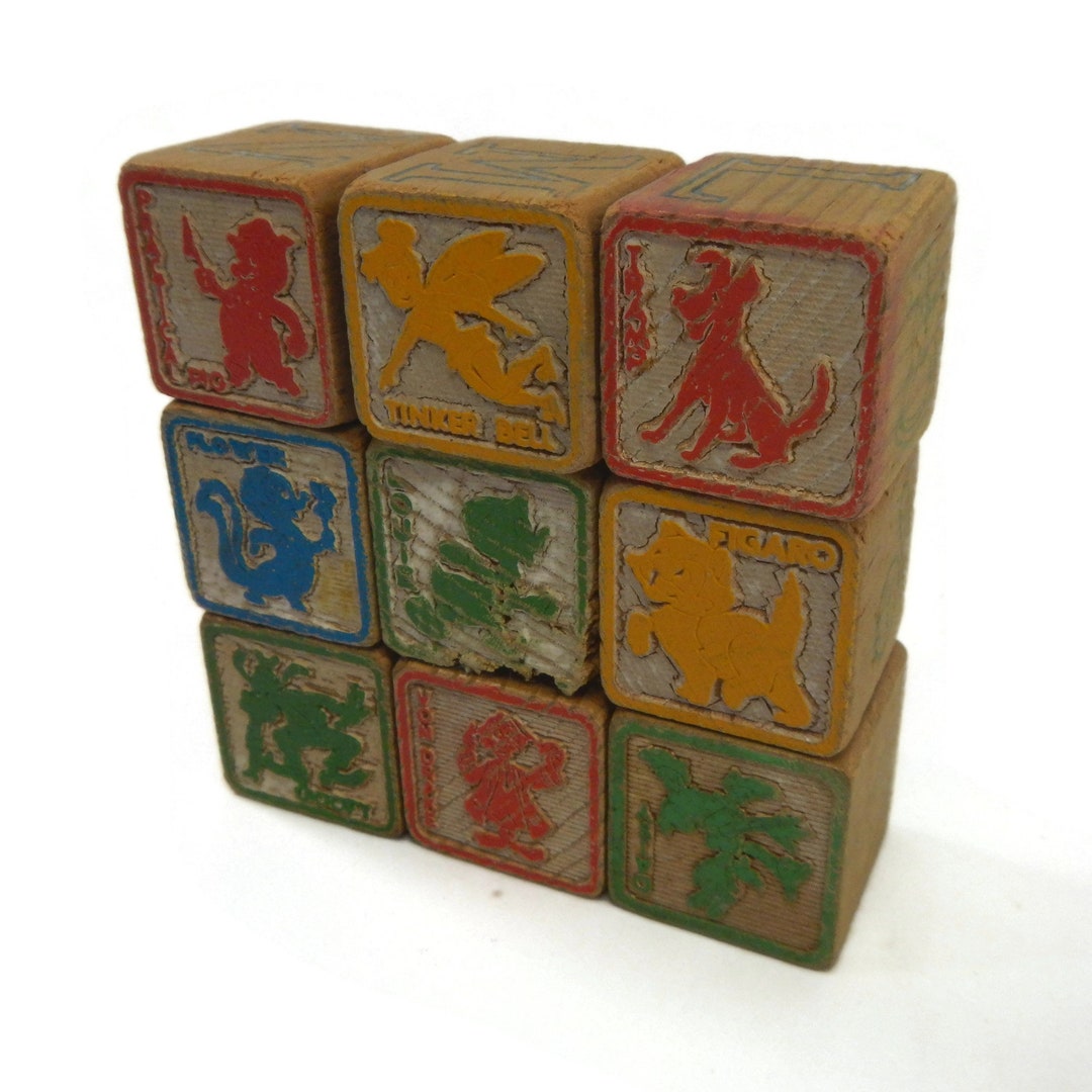 Disney wooden blocks on sale