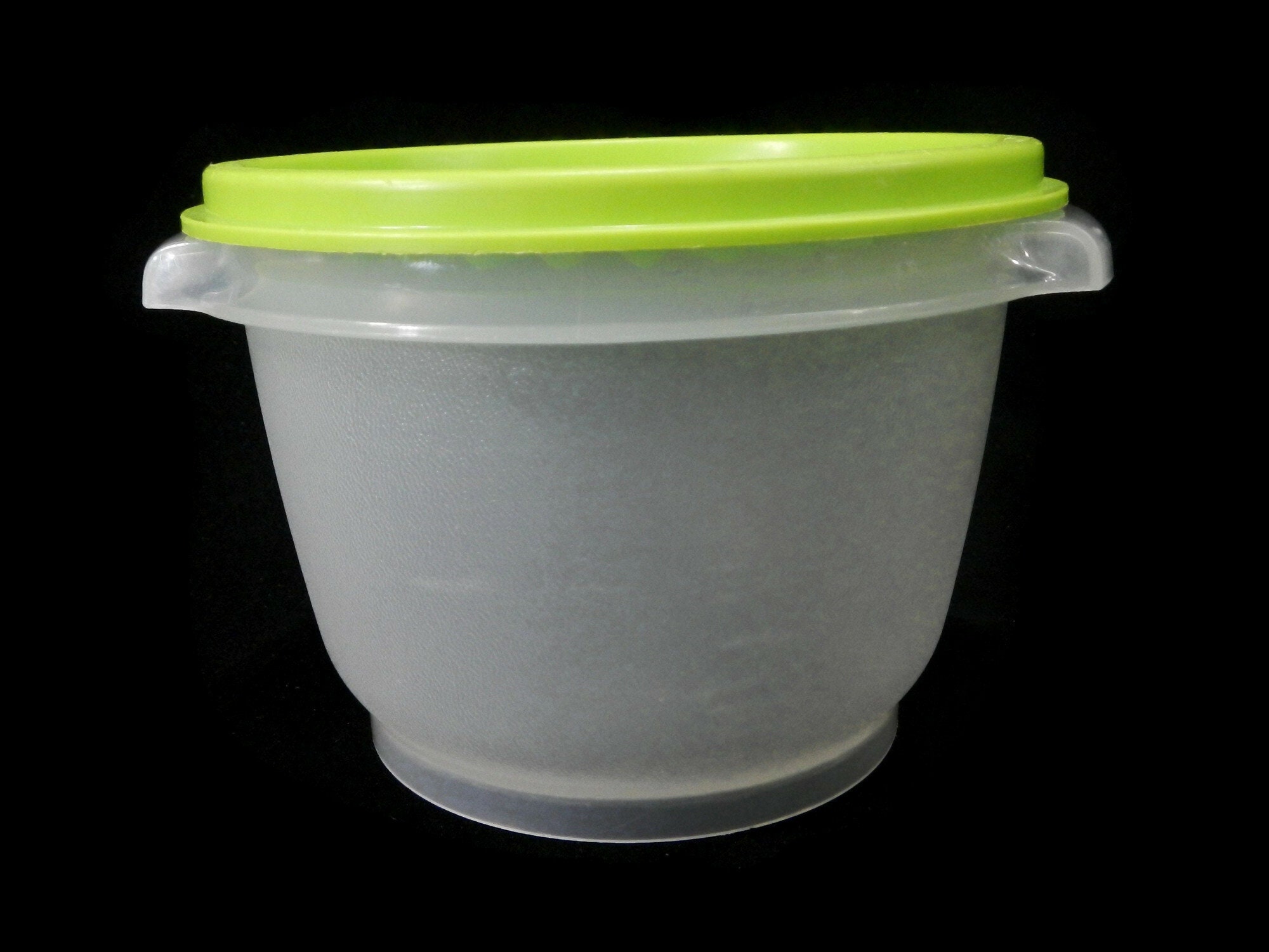 Vintage TUPPERWARE Sheer Green Container STORAGE BOWL 886 with Lid 812  Green