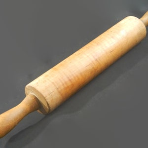 Rouleau à pâtisserie en bois vintage - années 40, bois - ferme, primitif, rustique, pâtisserie, pâtisserie, tarte, décoration de cuisine de campagne rétro, vieille école, accessoire photo