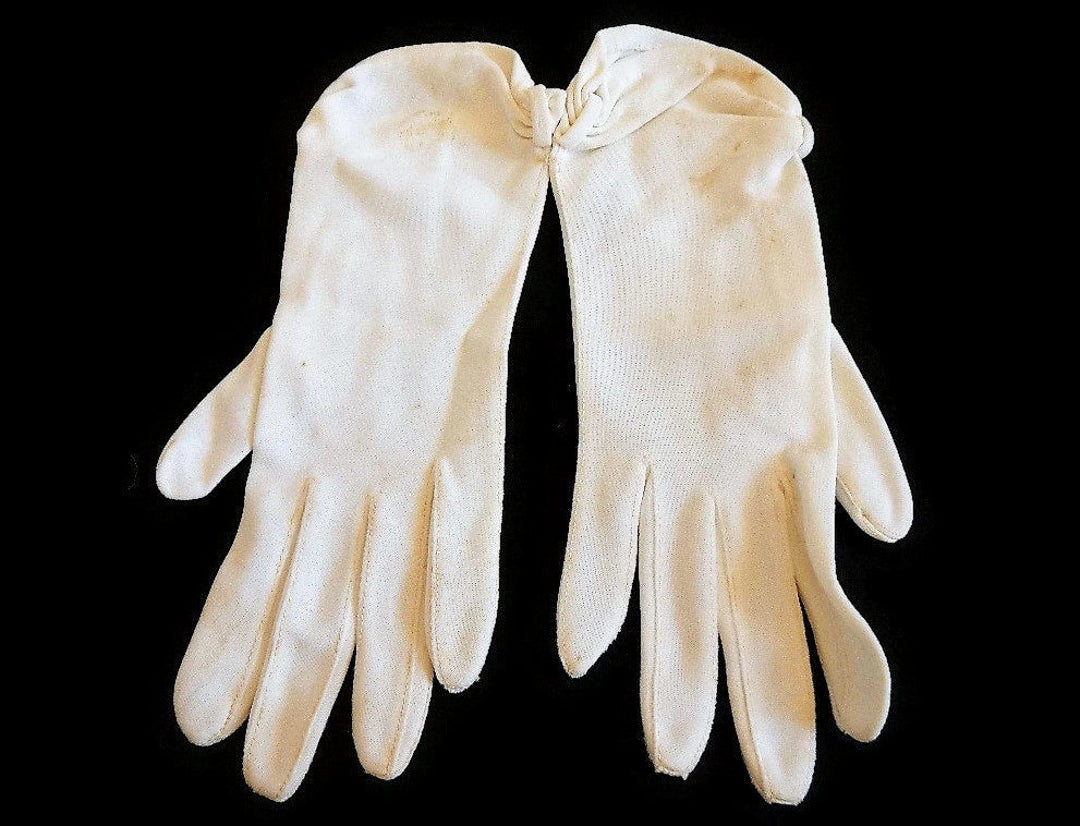 Vintage Offwhite Women's Gloves Size 6.5 by Wear Right Etsy