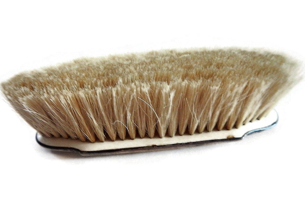 DEC 17 1895 Clothes Brush Sterling Silver 925 Fine Victorian Horse Hair