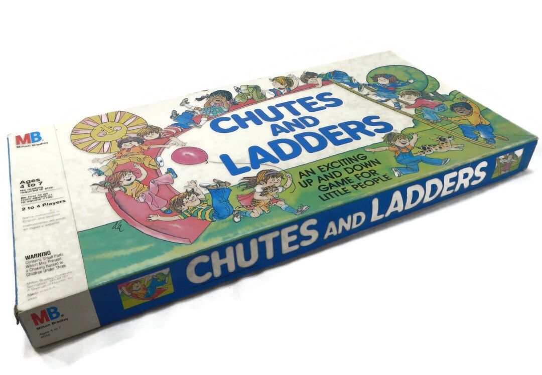 Vintage Chutes and Ladders Board Game Milton Bradley No. Etsy