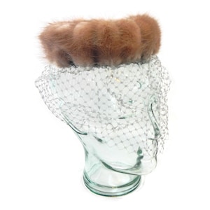 Vintage Evelyn Varon Exclusives Hat -ladies hat, fur, dressy, veil, pillbox hat -1940s -Jackie Kennedy,classic, traditional, wedding, formal