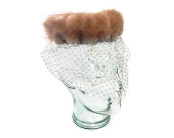 Vintage Evelyn Varon Exclusives Hat -ladies hat, fur, dressy, veil, pillbox hat -1940s -Jackie Kennedy,classic, traditional, wedding, formal