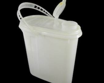Vintage Tupperware 2 Qt Beverage Container or Pitcher, Handle - CHOICE, sheer, 587 - milk, juice, drink jug, retro kitchen, lemonade,serving