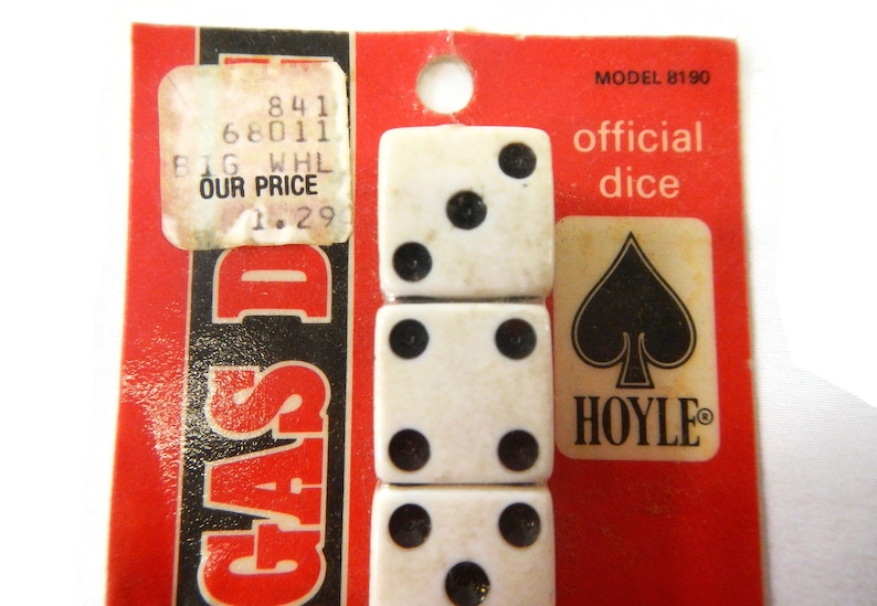 carded family game sealed Hong Kong official set of 5 Vintage Hoyle Vegas Dice card game party game Model 8190-1970s-1980s